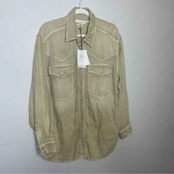 Taniami denim shirt in beige - Isabel Marant Etoile size 38 NWT - Picture 9 of 14